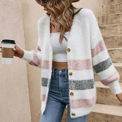 🌼 (S-XL) 😍 Women's Loose Long Sleeve Knitted Cardigan