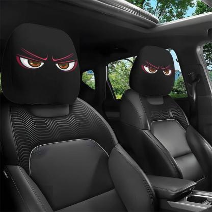 😆 Zabawne pokrowce na headrest samochodów kreskówek - 2d 2d Universal Fit 🚗