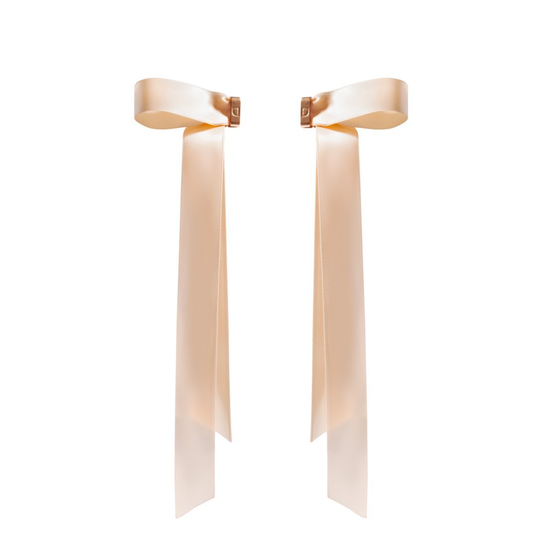 🎀Magnetic Satin Bow Hairpin Rose Gold