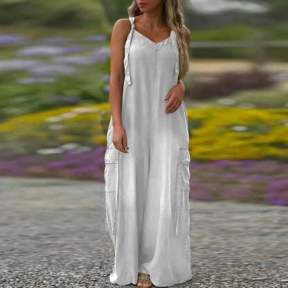 💕Limited Sale 50% OFF💕Women's Loose Wide-Leg Jumpsuit with Pockets