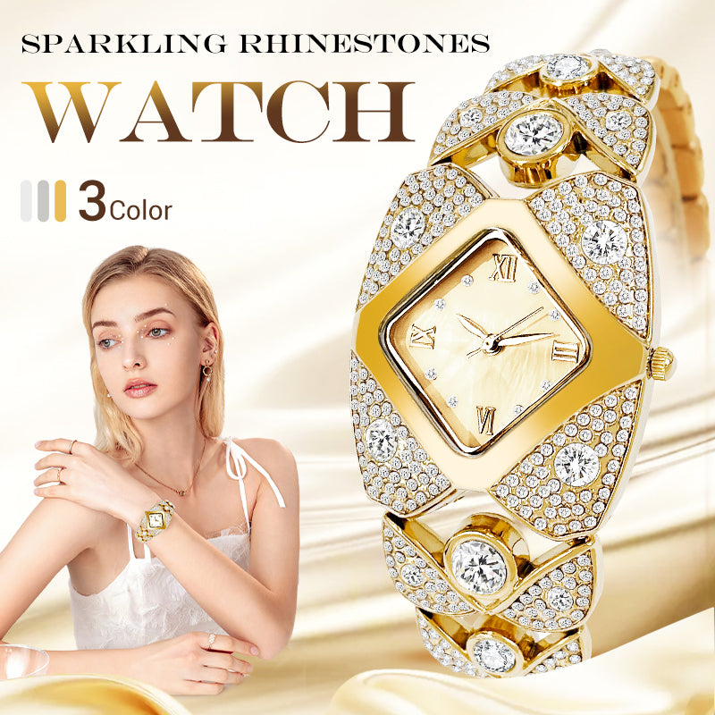 💖LAST DAY SALE 50% OFF💖Retro Quartz Watch with Sparkling Rhinestones⌚