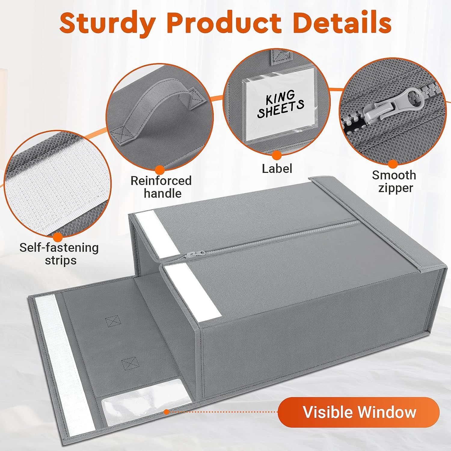 Sturdy Foldable Bed Sheet Closet Organizers and Storage