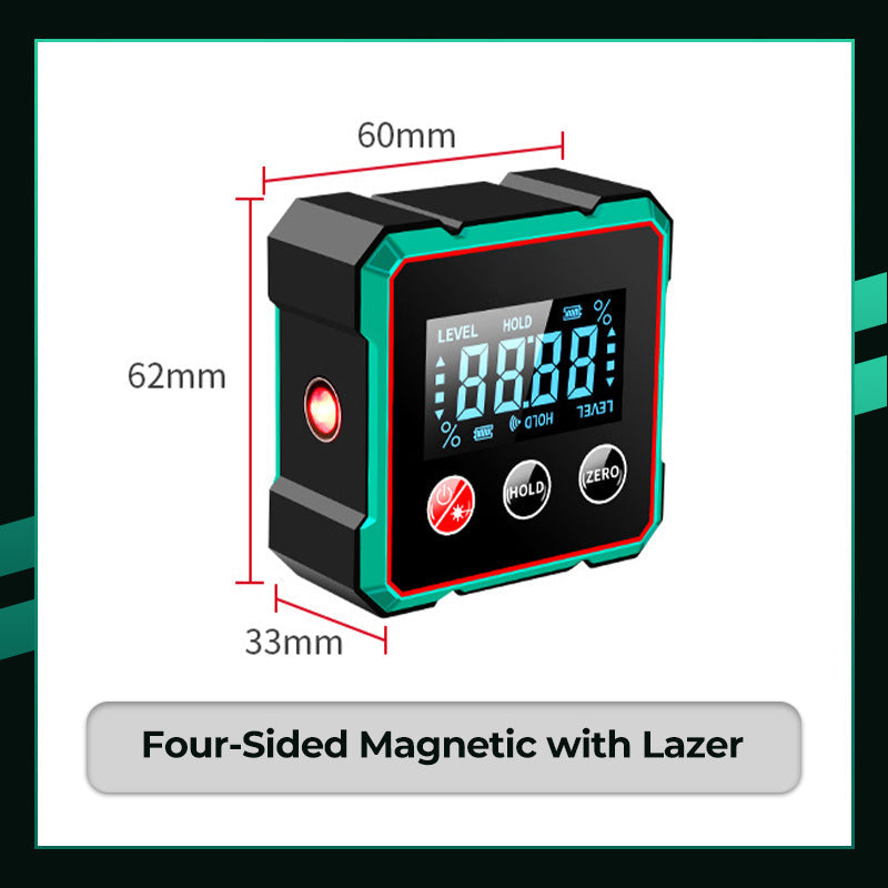 🎁2025 Hot Sale 50% OFF💥Magnetic Digital Angle Finder with Electronic Laser