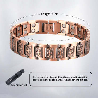 Elegant Rose Gold Clover Magnetic Bracelet - Stylish & Luxurious Copper Chain for Women
