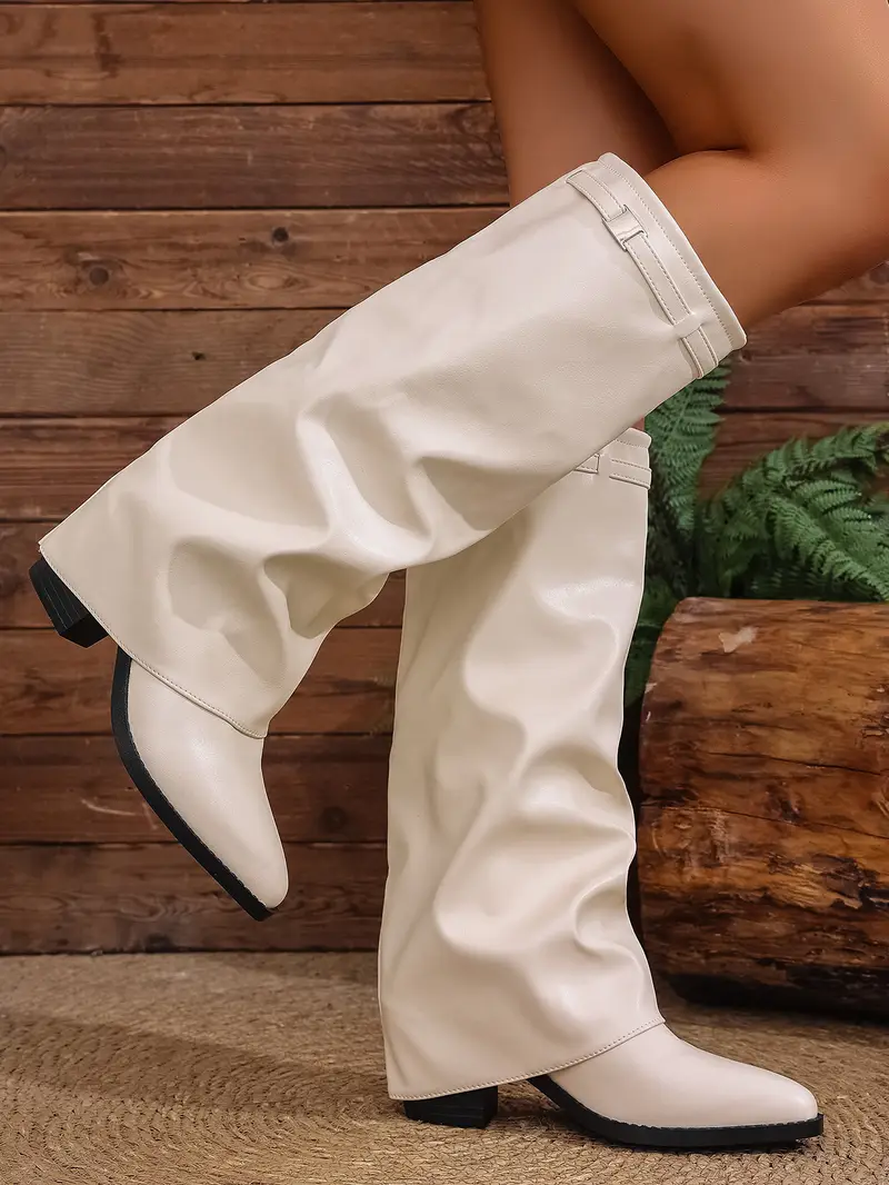 2025 women s autumn/winter new warm pointed toe chunky heel slip-resistant fashionable sexy ankle boots Product details 4