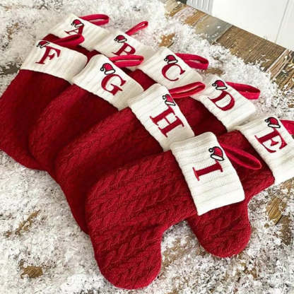 🎅Christmas Gift Idea 🎁Personalized Initial Knitted Christmas Stocking