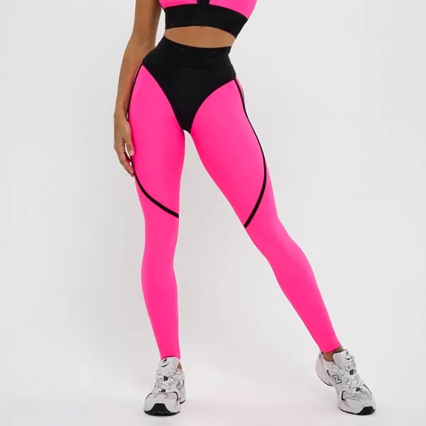 Leginsy z efektem szybkoschnącym Patchwork na biodrach