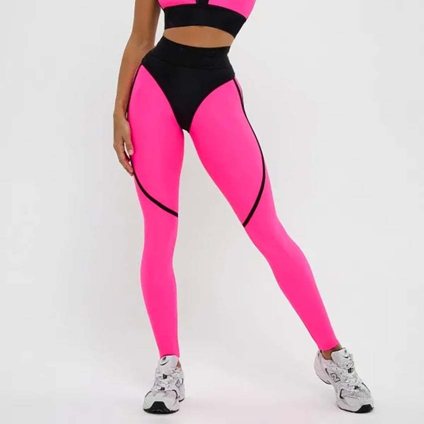 Leginsy z efektem szybkoschnącym Patchwork na biodrach