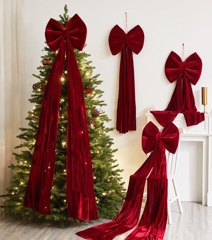 🎀Giant Christmas bows tree decorations🎄