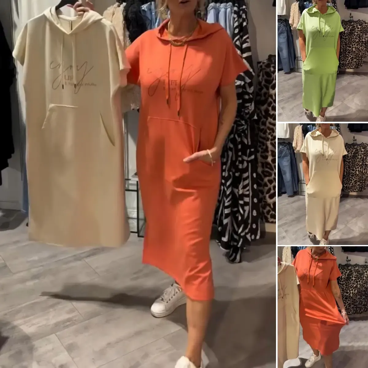 💥🔥👗[S-5XL]2025 nowy letni styl luźna, wygodna i oddychająca sukienk