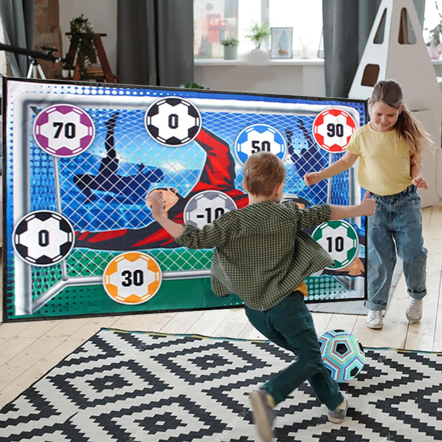 ⚽Zestaw do gry w piłkę nożną – z bramką i pompką, do zabawy na świeżym powietrzu i rozwijania umiejętności ✨