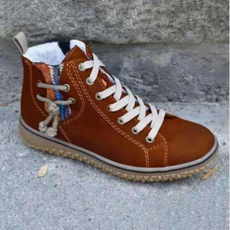 🔥Promocja ostatniego dnia – 50% zniżki - Damskie, wodoodporne, ortopedyczne buty do kostki w stylu retro