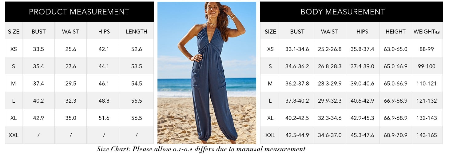Damski kombinezon typu Plunge Halter, bez rękawów, plisowany, długi, dzianinowy, jogger, maxi, z kieszeniami