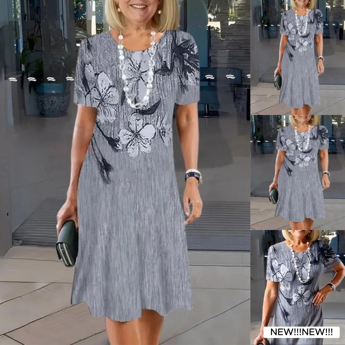 🔥👗Damska sukienka z nadrukiem na co dzień