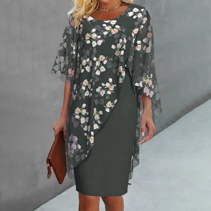 👗 40% OFF! ✨ Floral Overlay & Dress Set – Elegant, Feminine ✨