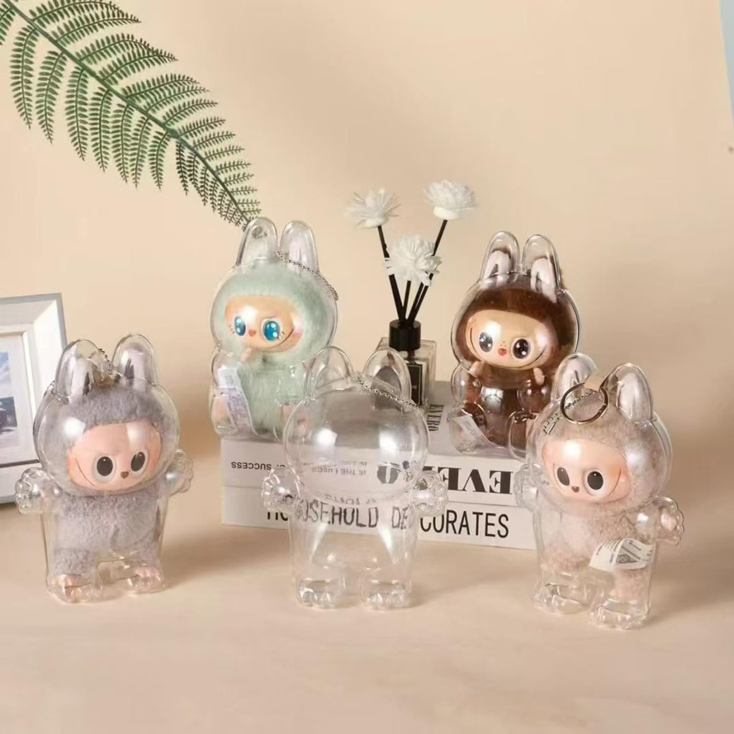Clear Bag Keychain For LABUBU Plush Doll