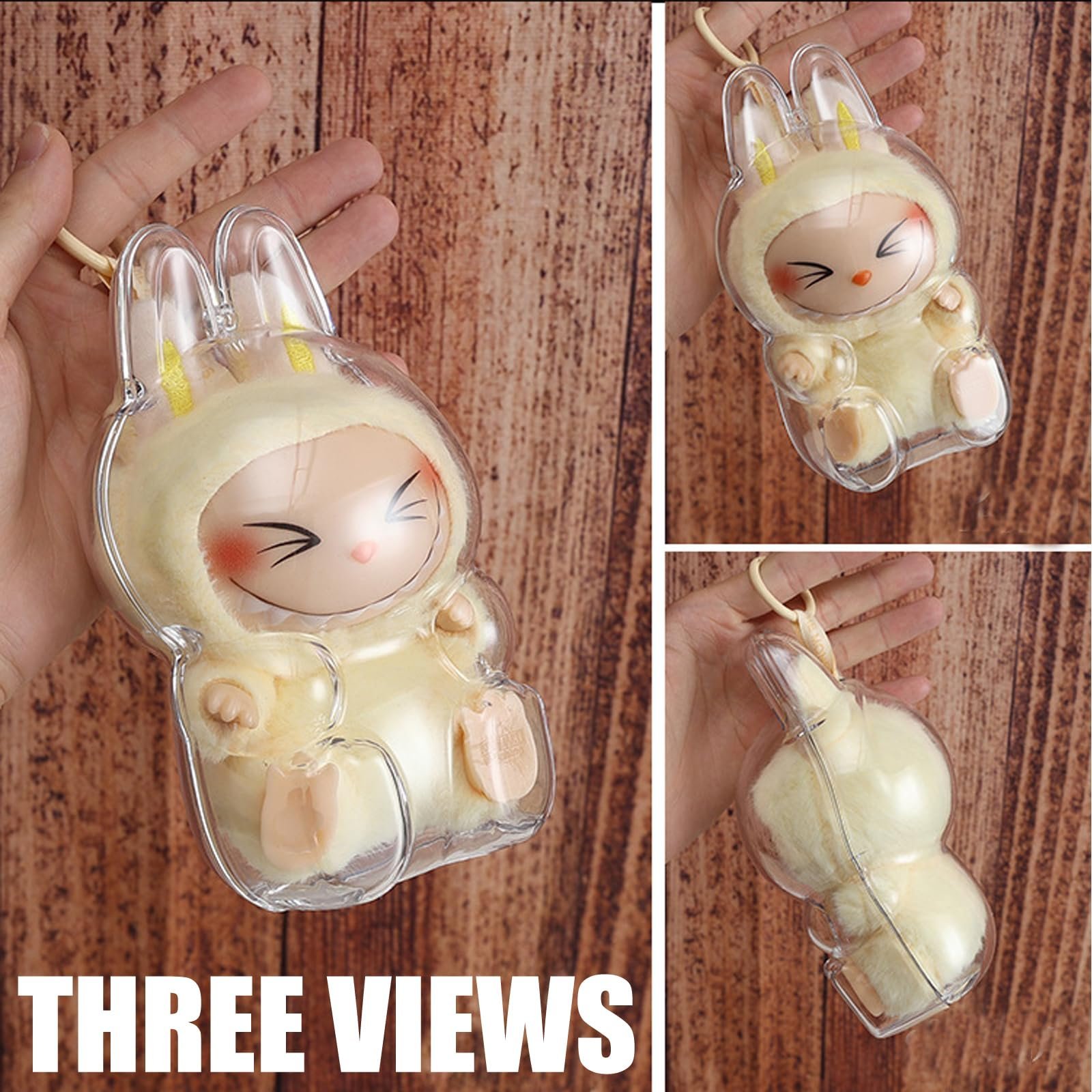 Clear Bag Keychain For LABUBU Plush Doll
