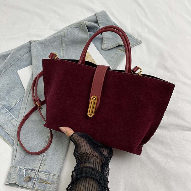 Women's Elegant Solid Color French Style Handbag