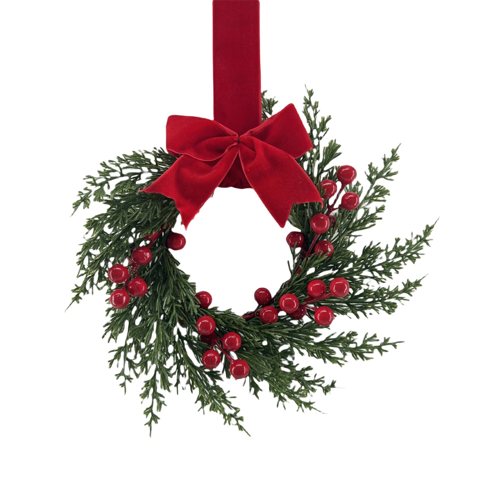 🎄Wczesna wyprzedaż świąteczna🔥Świąteczny mini wianek na szafkę z kokardkami