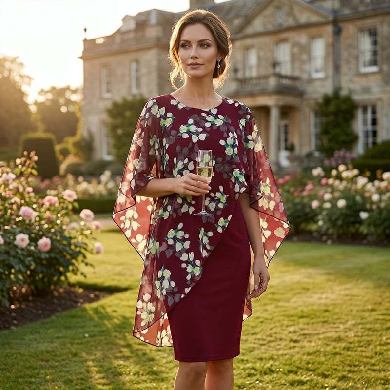 👗 40% OFF! ✨ Floral Overlay & Dress Set – Elegant, Feminine ✨