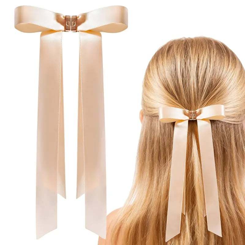 🎀Magnetic Satin Bow Hairpin Rose Gold