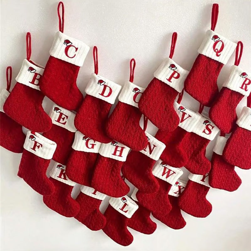 🎅Christmas Gift Idea 🎁Personalized Initial Knitted Christmas Stocking