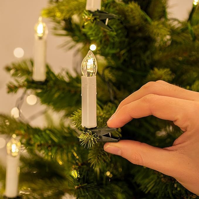🎄Wireless Flameless Candles with Remote Control Timer and Clips