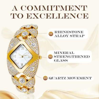 💖LAST DAY SALE 50% OFF💖Retro Quartz Watch with Sparkling Rhinestones⌚