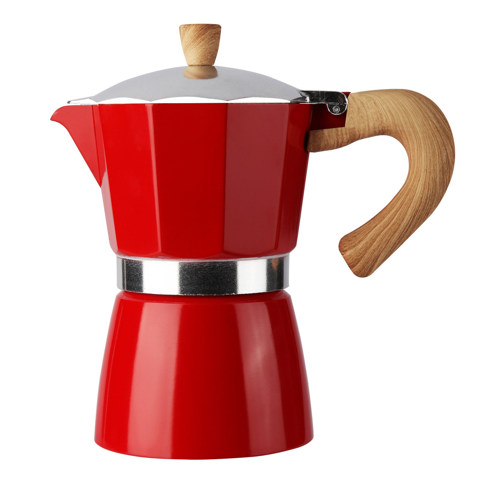 Aluminiowy ekspres do kawy Moka Pot 3/6, filiżanki do espresso, ekspres przelewowy do espresso i kawy, przenośny ekspres do kawy włoskiej i kubańskiej na kuchenkę do domu i na kemping