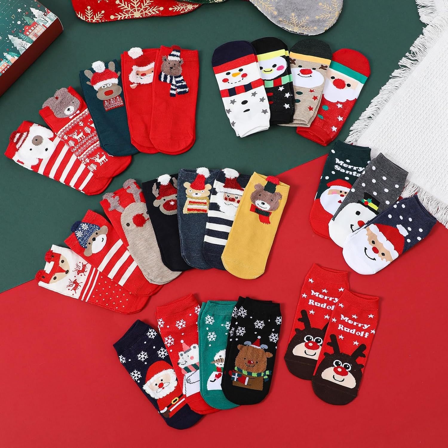 🎄24 Days of Christmas Countdown Socks Blind Box 🧦
