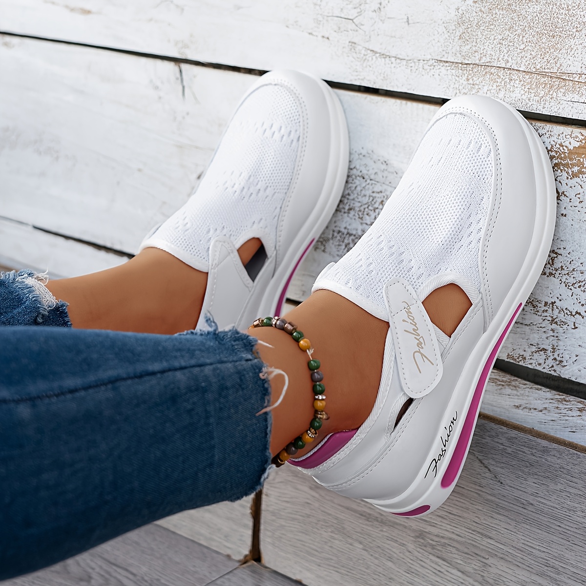 🔥Promocja ostatniego dnia – 50% zniżki - Damskie oddychające sneakersy ortopedyczne z siateczką i zapięciem na rzep