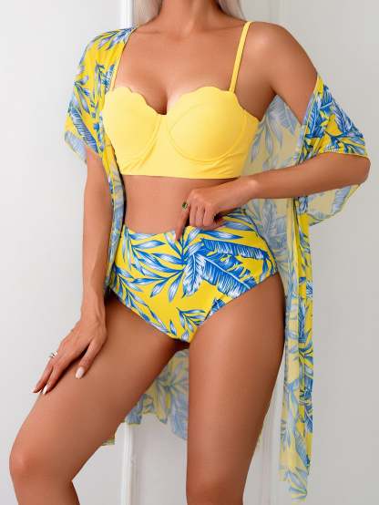 💛Gorąca wyprzedaż letnia - 50% zniżki💛Marzycielski kostium kąpielowy na ramiączkach z okryciem