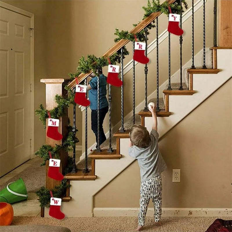🎅Christmas Gift Idea 🎁Personalized Initial Knitted Christmas Stocking