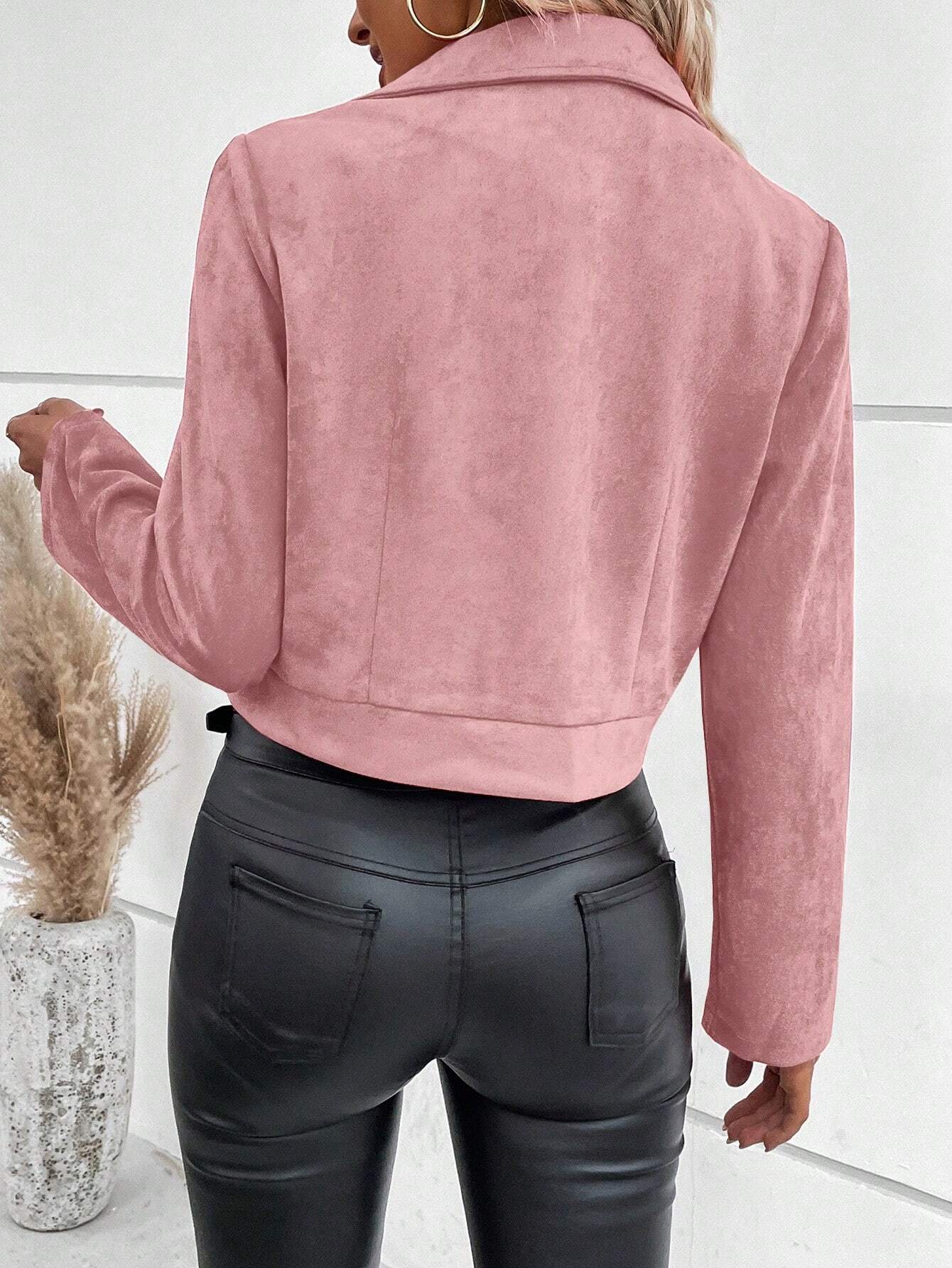 Women's Short Jacket Sweater Lapin Velvet Long Sleeve Shirt Collar Casual Style Polyester Fabric Winter And Autumn Wear display picture 11