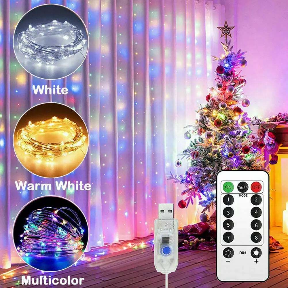 🎄Wyprzedaż świąteczna 49% TANIEJ🔥Lampki LED Curtain Fairy Lights