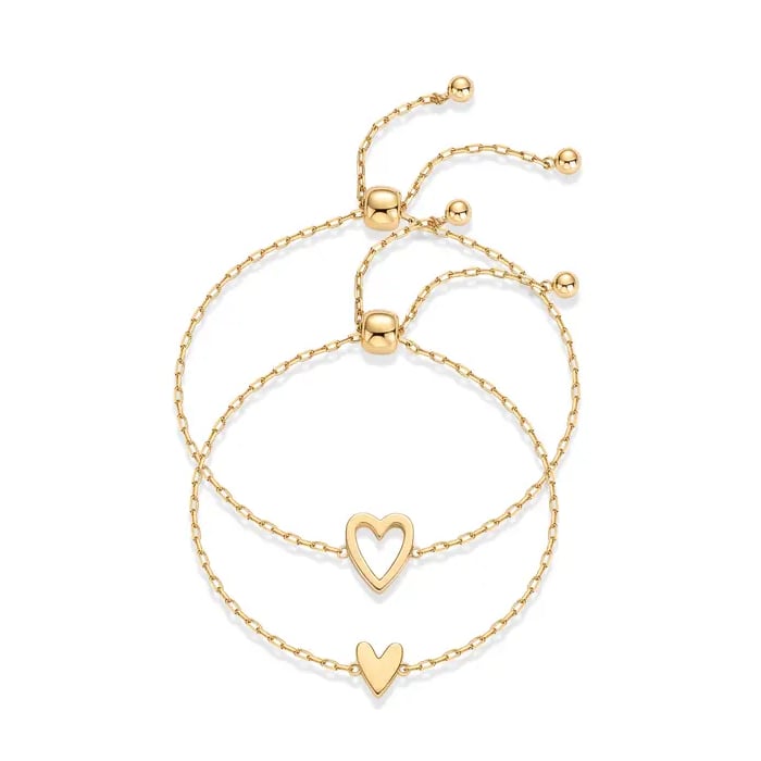Plated Adjustable Matching Bracelets for Women – Share the Love, Wear the Connection💖