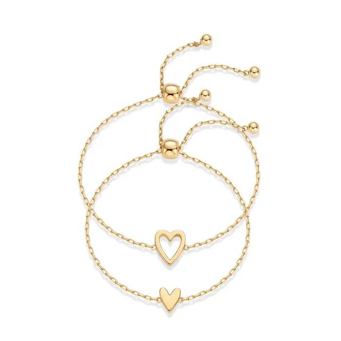 Plated Adjustable Matching Bracelets for Women – Share the Love, Wear 