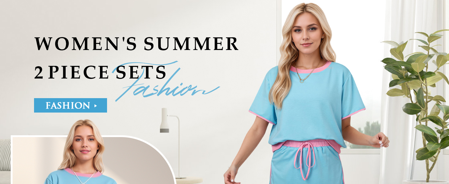 womens 2 piece outfits skirt set summer