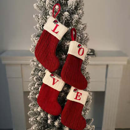 🎅Christmas Gift Idea 🎁Personalized Initial Knitted Christmas Stocking