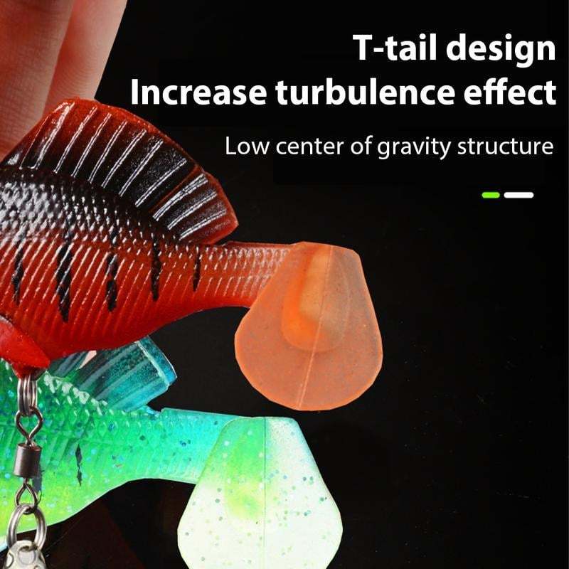 6Pcs Multiple Pre-Rigged Jig Head Soft FishingLures