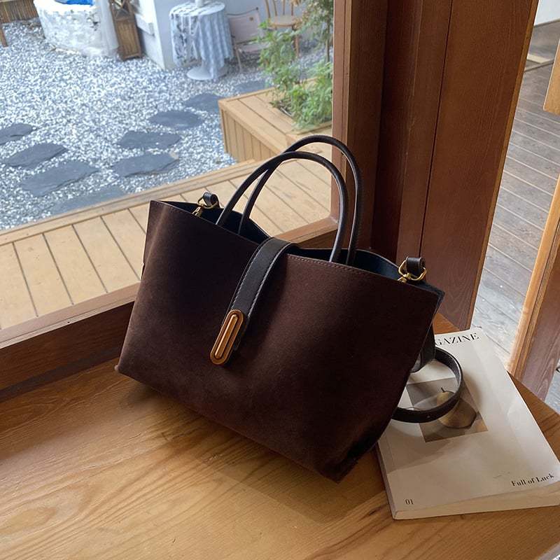 Women's Elegant Solid Color French Style Handbag