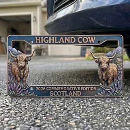 🐂Last Day 49% OFF - Highland Cow License Plate Frame