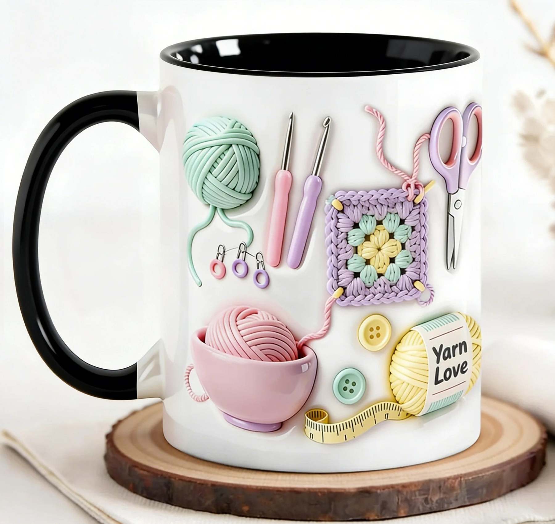 🔥LAST DAY SALE 50% OFF!!🏆Flash Sale⚡ 50K+ SOLD! Almost Gone💥Yarn Love Mug, Gift For Crafters And Creative Souls