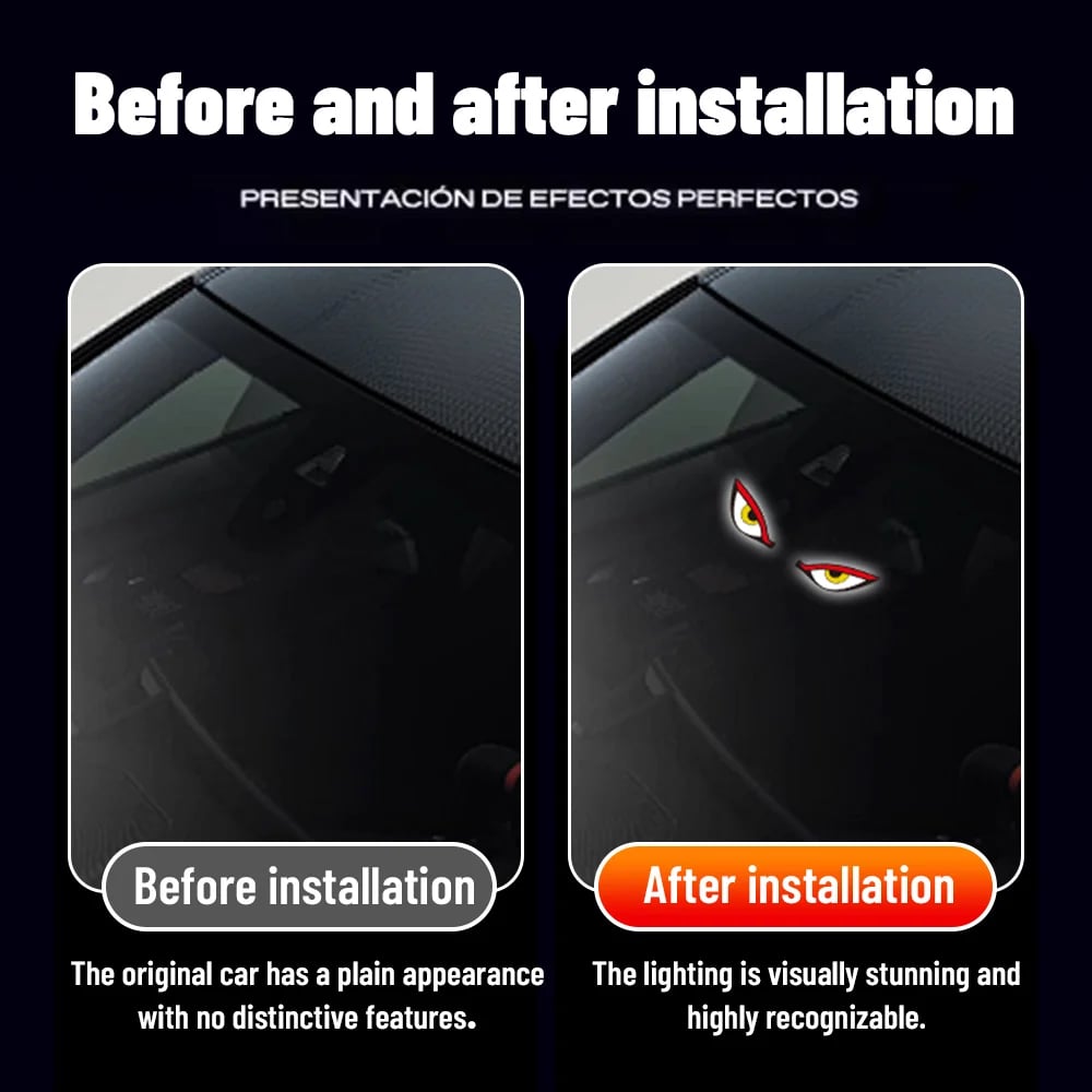 🔥Ostatni dzień - 49% zniżki - 🚗Solarna lampa samochodowa LED Demon Eye