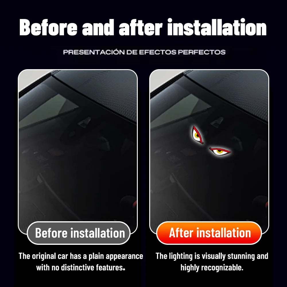 🔥Ostatni dzień - 49% zniżki - 🚗Solarna lampa samochodowa LED Demon Eye