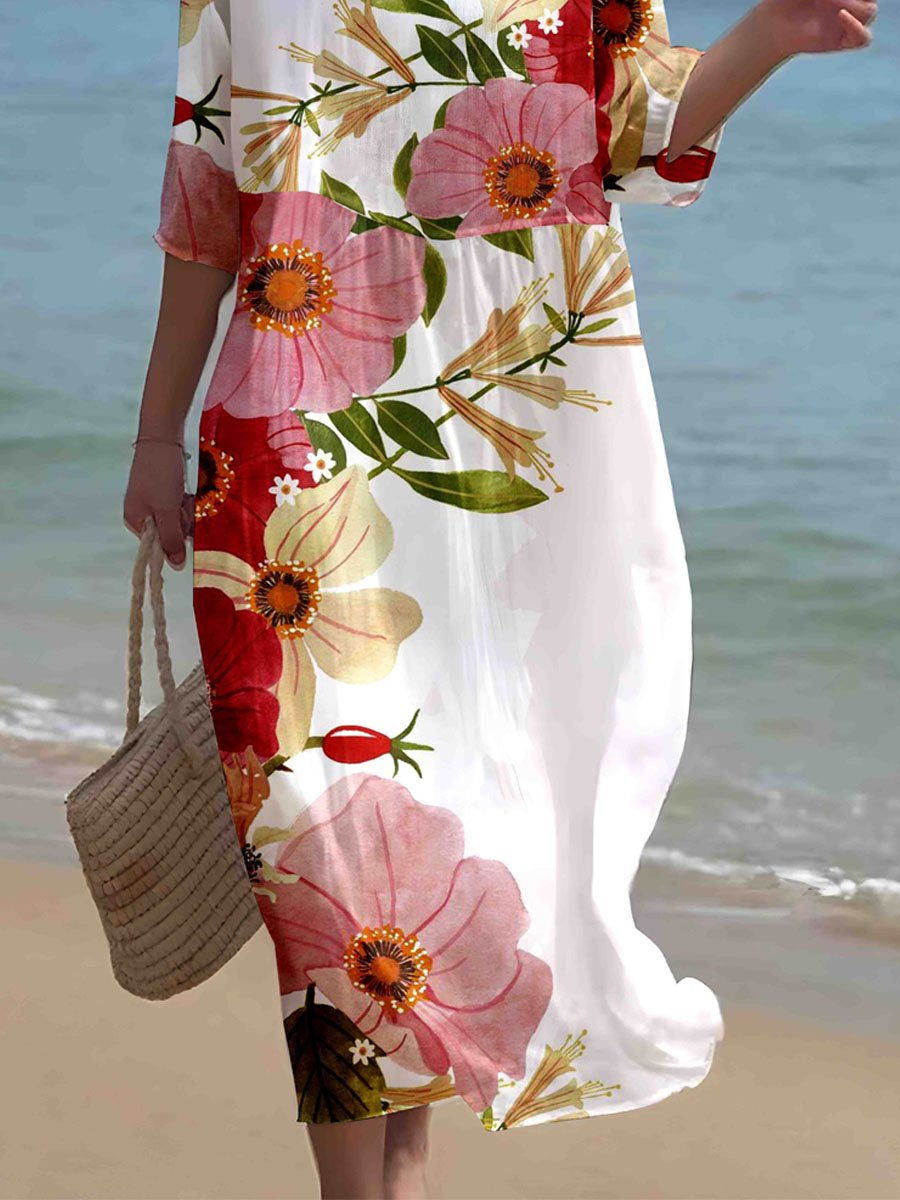Kwiatowa sukienka w kwiatach dla kobiet🌺