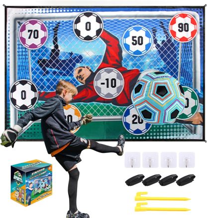 ⚽Zestaw do gry w piłkę nożną – z bramką i pompką, do zabawy na świeżym powietrzu i rozwijania umiejętności ✨