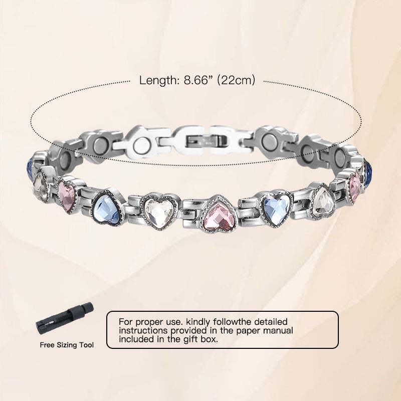 Elegant Rose Gold Clover Magnetic Bracelet - Stylish & Luxurious Copper Chain for Women