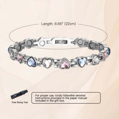 Elegant Rose Gold Clover Magnetic Bracelet - Stylish & Luxurious Copper Chain for Women