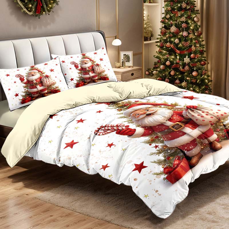 🎅Wyprzedaż świąteczna 49% TANIEJ🎄Świąteczny zestaw pościeli 3-częściowy z motywem bożonarodzeniowym